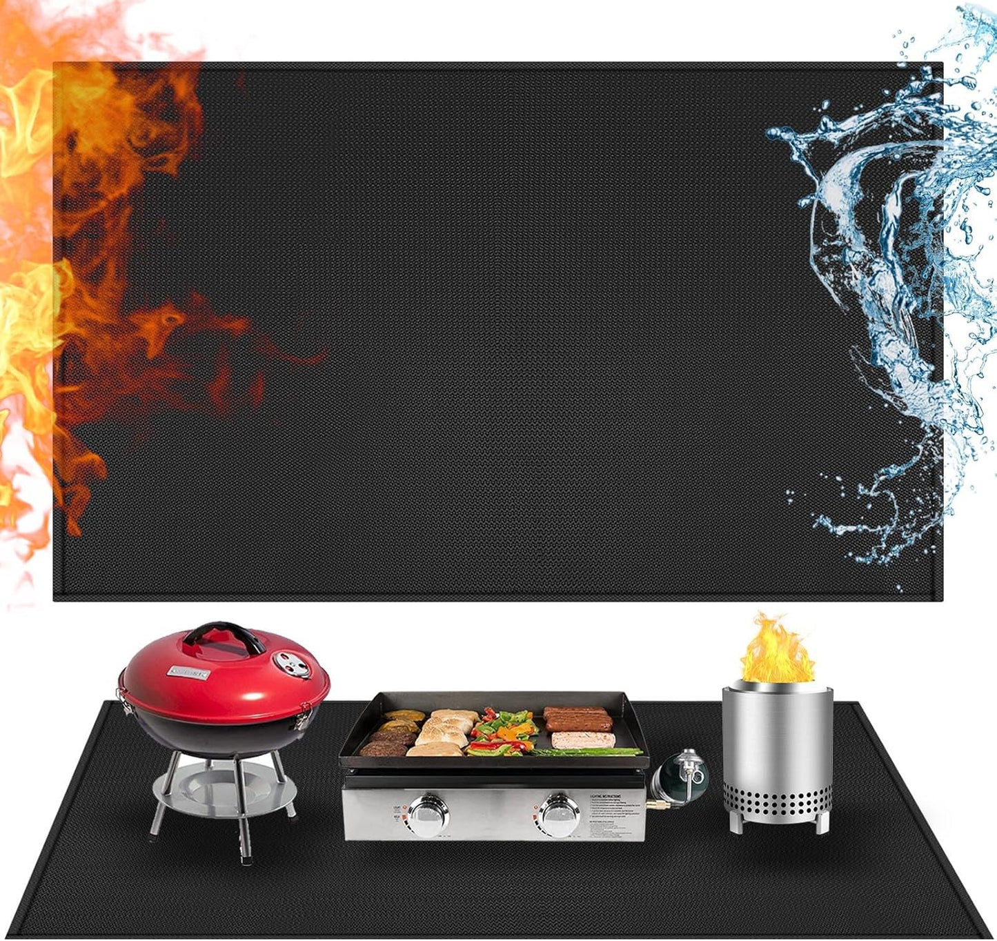 24x48in Heat Resistant Grill Mats for Outdoor Grill Protection