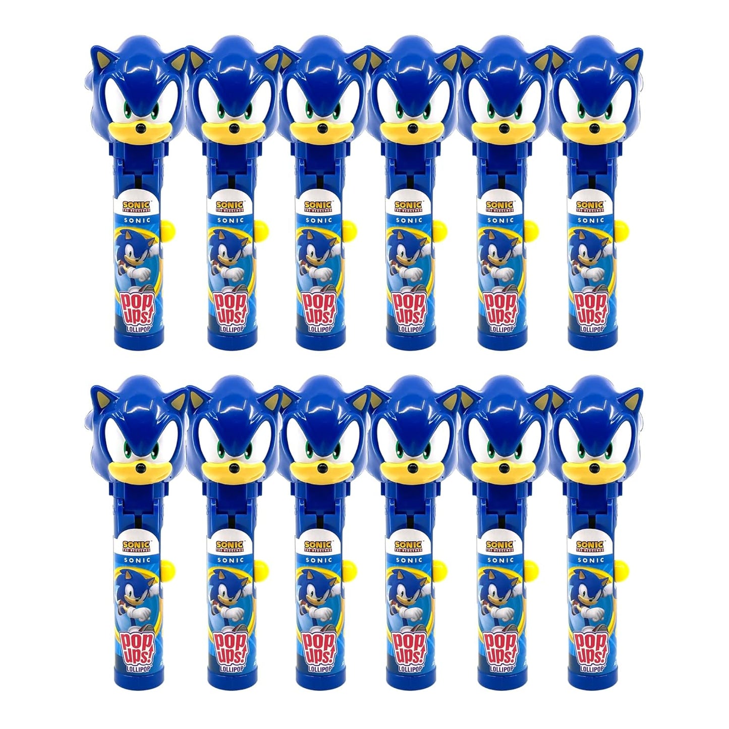 Sonic The Hedgehog Lollipop Holder Set - 12 Mess-Free Treats