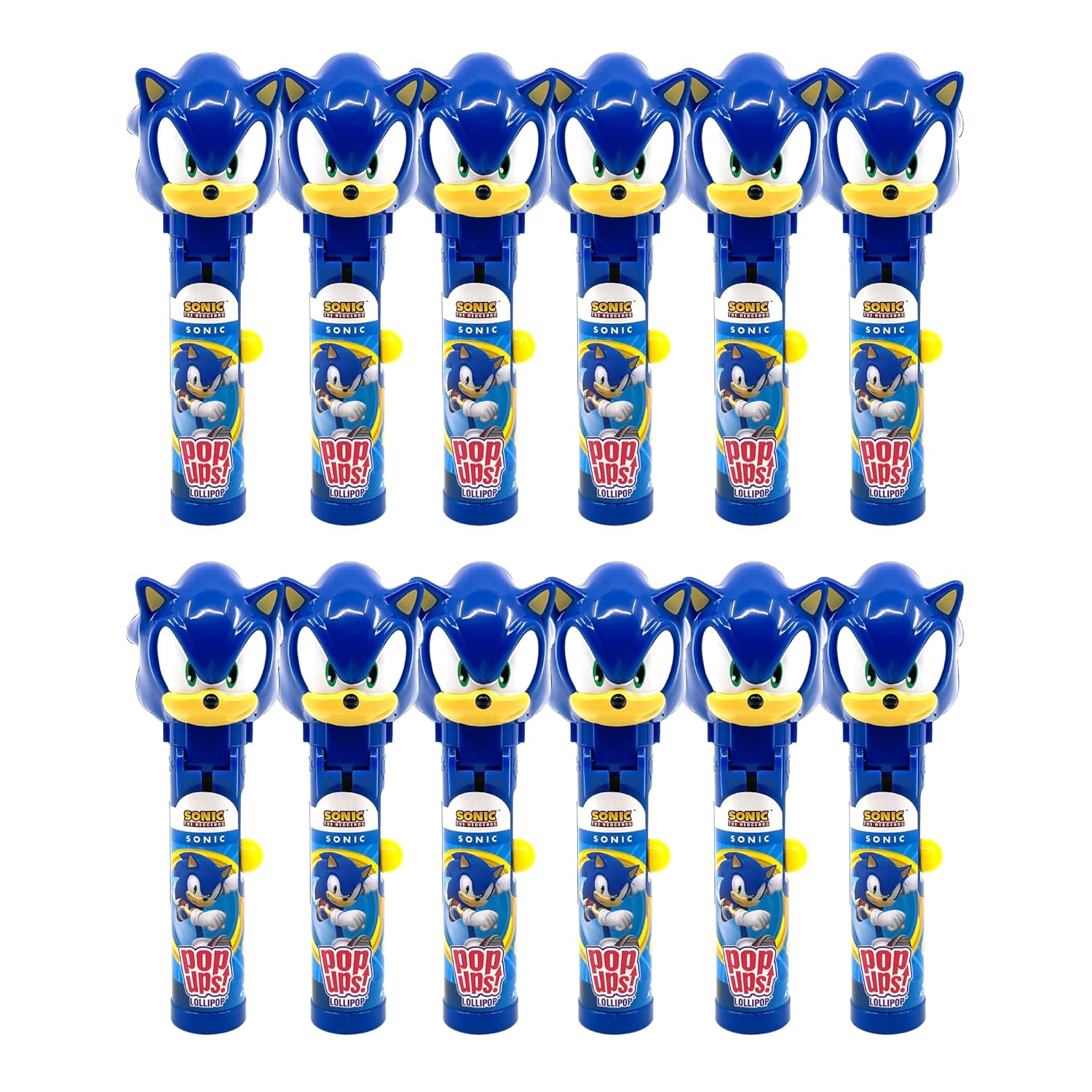 Sonic The Hedgehog Lollipop Holder Set - 12 Mess-Free Treats