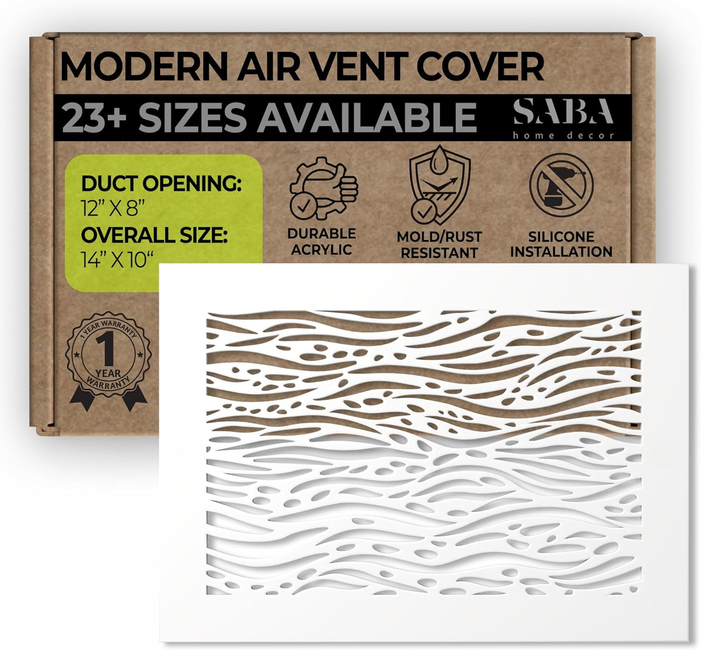 SABA Home Decor White Air Vent Cover - Modern Design