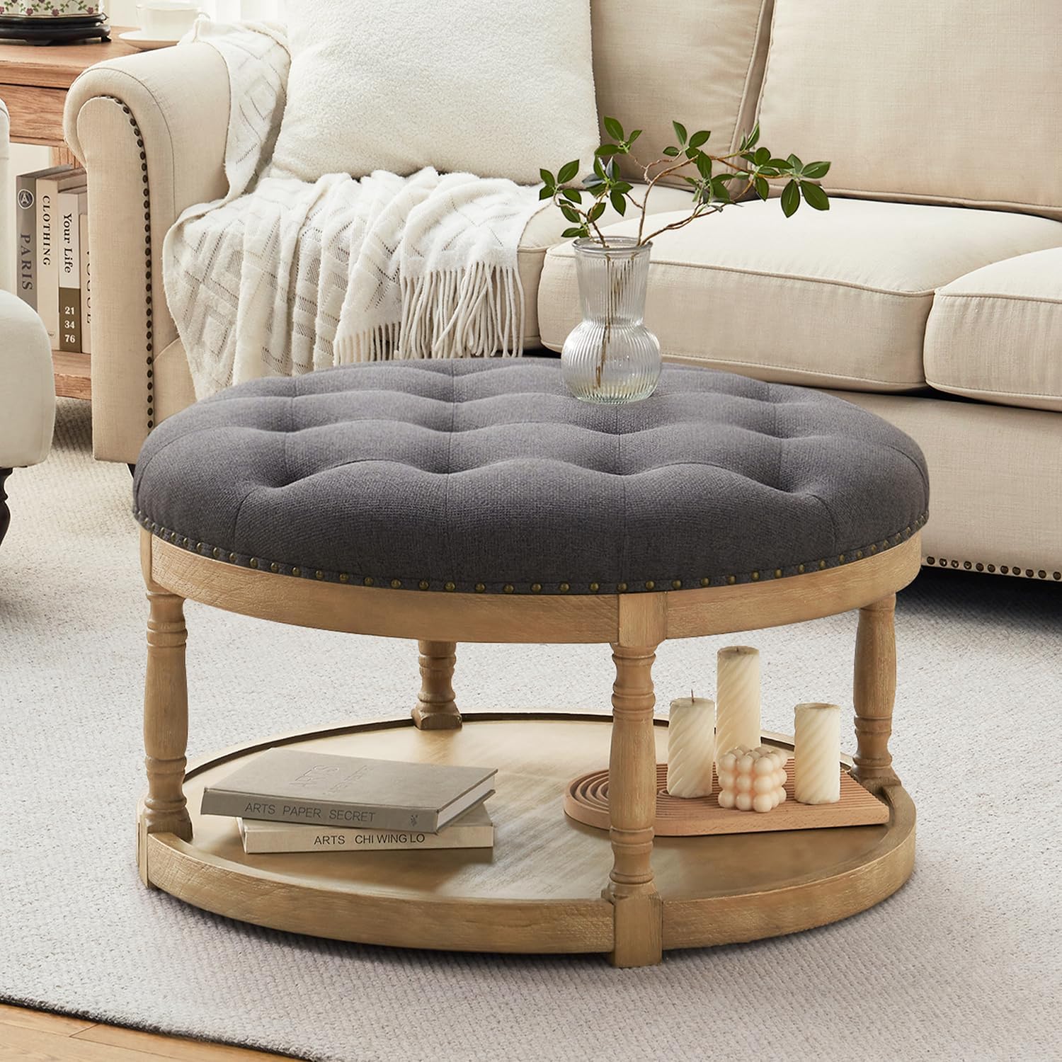 Womina Farmhouse Ottoman: Stylish Storage Solution!
