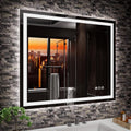 LED Mirror for Bathroom 36 in x 30 in - Dimmable Front & Backlit