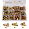 Metric Bolt Assortment Kit 268pcs M5 M6 M8 - Durable Yellow Zinc
