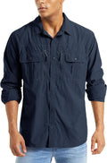 MAGCOMSEN Men's UPF 50+ Sun Protection Button Down Long