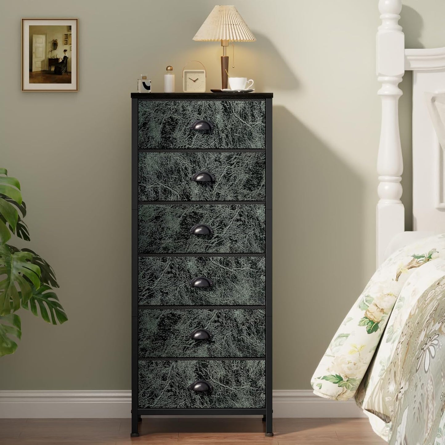 Furnulem Vertical Dresser with 6 Drawers for Stylish Storage