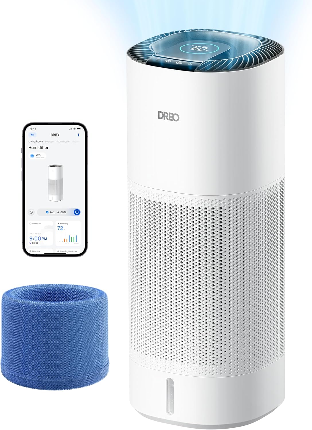 DREO Smart Evaporative Humidifier for Large Rooms Up to 1000ft2