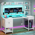 YITAHOME 59.1 Gaming Desk w/ LED lights & Power Outlets