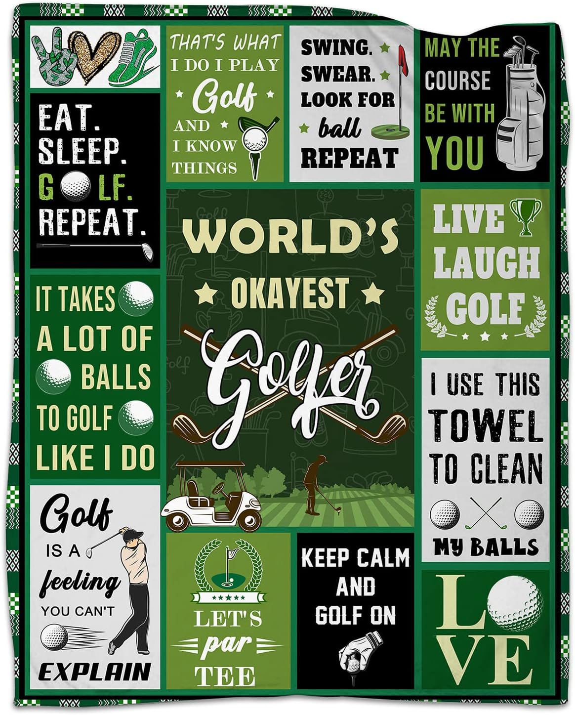Golf Blanket 60 x 50 - Ultimate Golfer Gift!