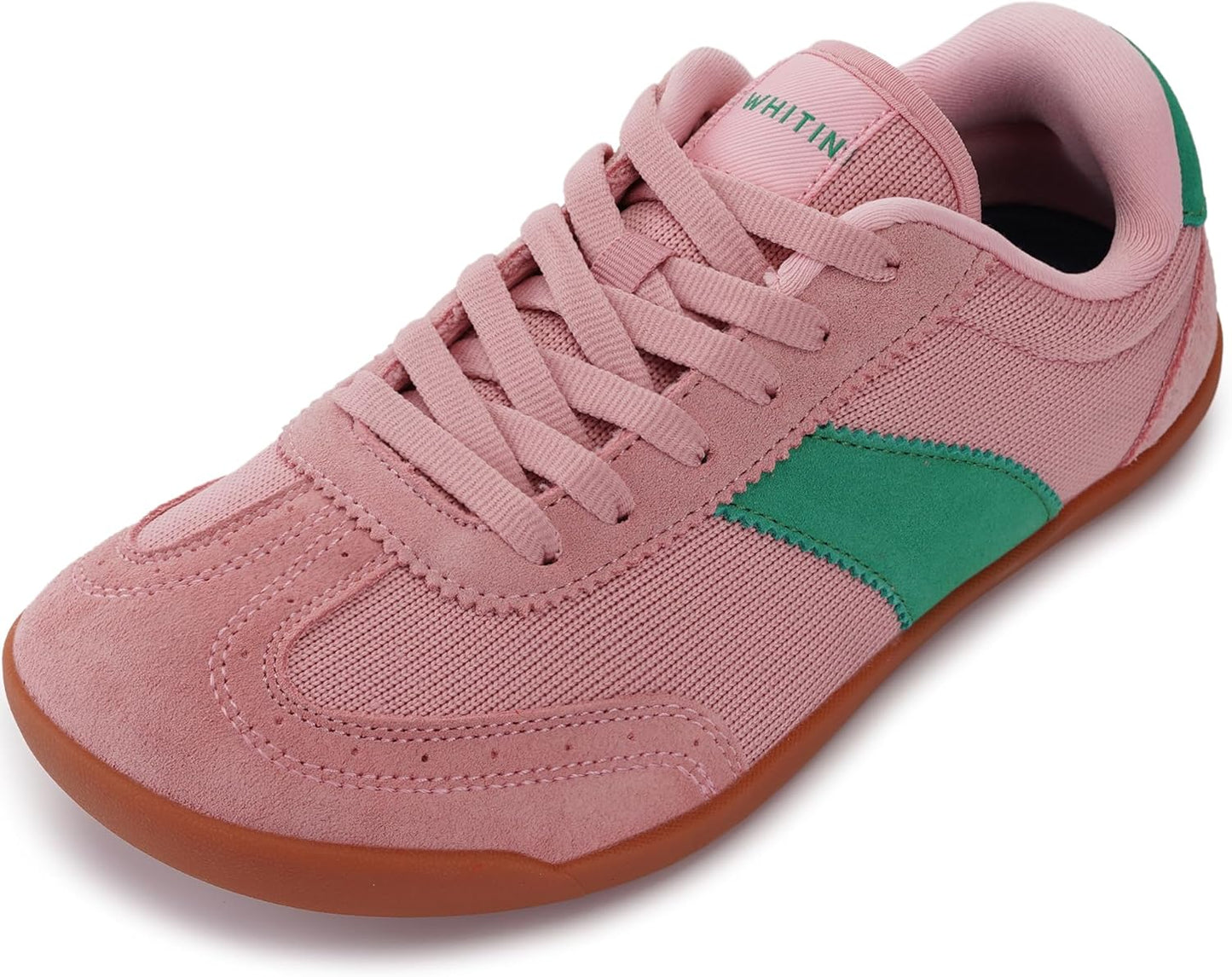 WHITIN Wide Barefoot Sneakers for Women with Brogue Toe Cap