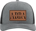 Fathers Day Trucker Hat for Men - Personalized Names on Leatherette