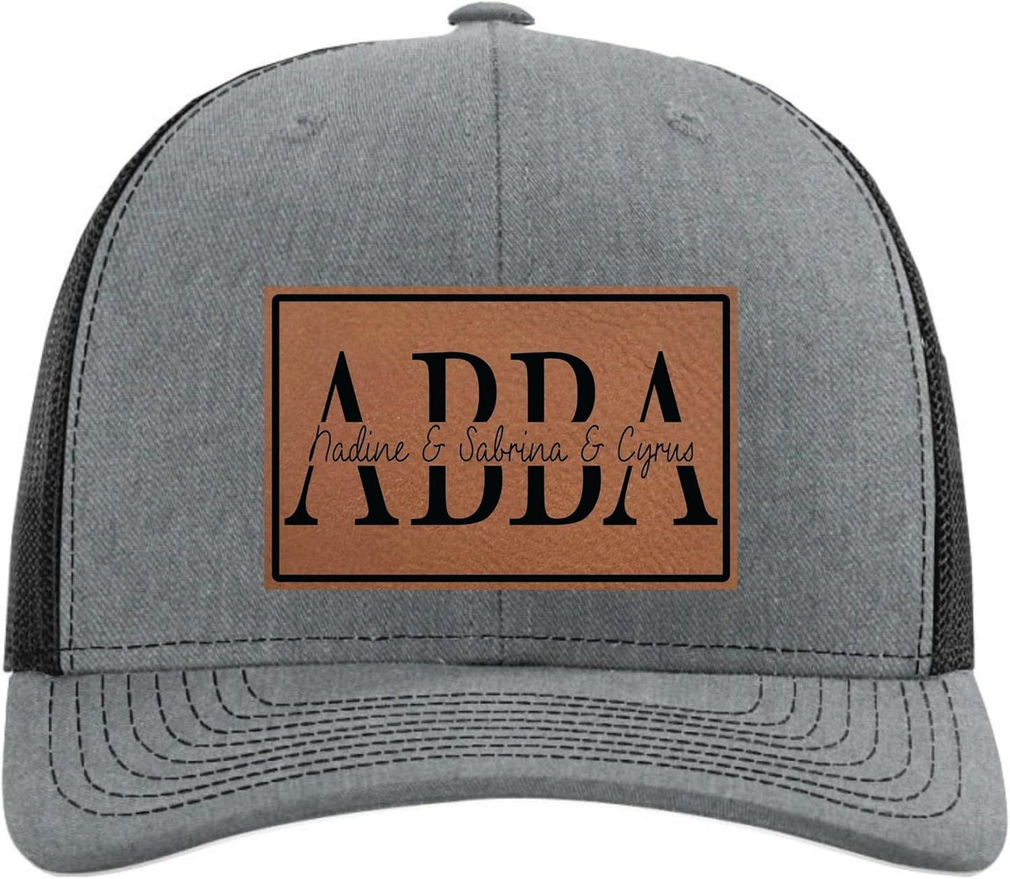 Personalized Fathers Day Hats Customized with Kids Names