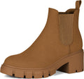 Chelsea Boots Lug Sole Chunky Heel Ankle Booties - Stylish Grip