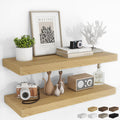 36in Floating Shelves for Wall 2 Pack - Rustic Oak Floating Shelf Set