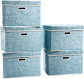Stackable Storage Cubes with Lids 5-Pack - Collapsible Fabric