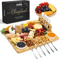 SMIRLY Charcuterie Boards Set Large Cheese Board Set - Entertain