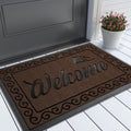 Welcome Mat 36x24 in Coffee - Heavy Duty Dirt Trapper