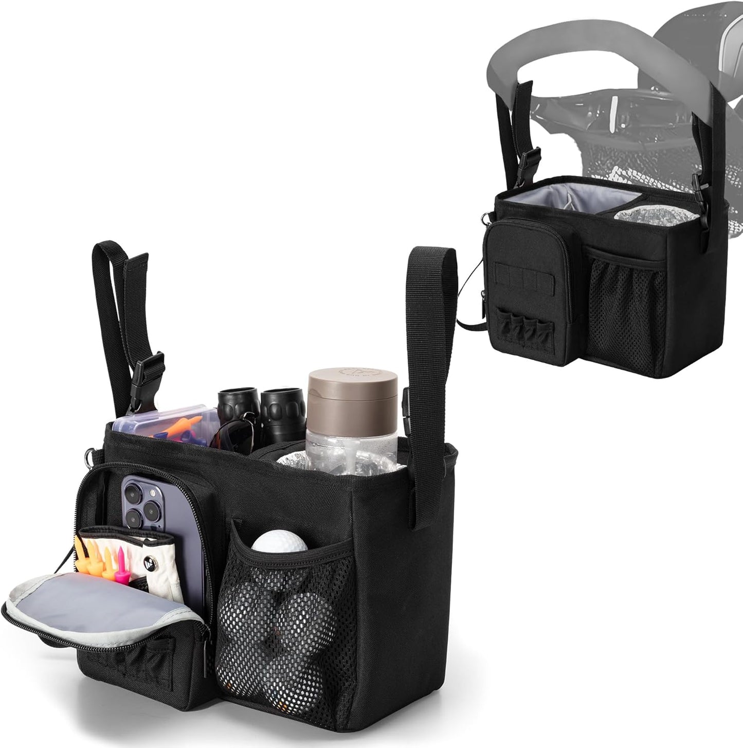 PGmoon Golf Push Cart Organizer - Keep Your Gear Organized!