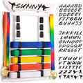 Tilhumt 8 Belt Karate Belt Display Rack - Holds Belts & Medals