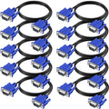 VGA Cable 5 FT 10-Pack - Reliable 1080P VGA Male to Male Cords