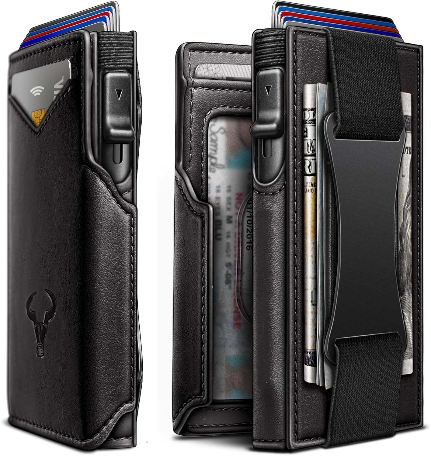 BULLIANT Slim Front Pocket Wallet with Pop-up Access and RFID