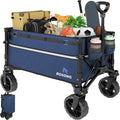 Collapsible Wagon Cart with Wheels Foldable - Compact 120L Utility