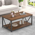 Rustic Modern Coffee Table with Storage - FOLUBAN 39.3 Rustic Wood