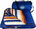 Extra Thick 350 GSM Quilted Fleece Stadium Blanket - Sand Pockets