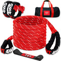 Kinetic Recovery Rope 1in x 30ft Red - Heavy Duty Stretch Tow Strap