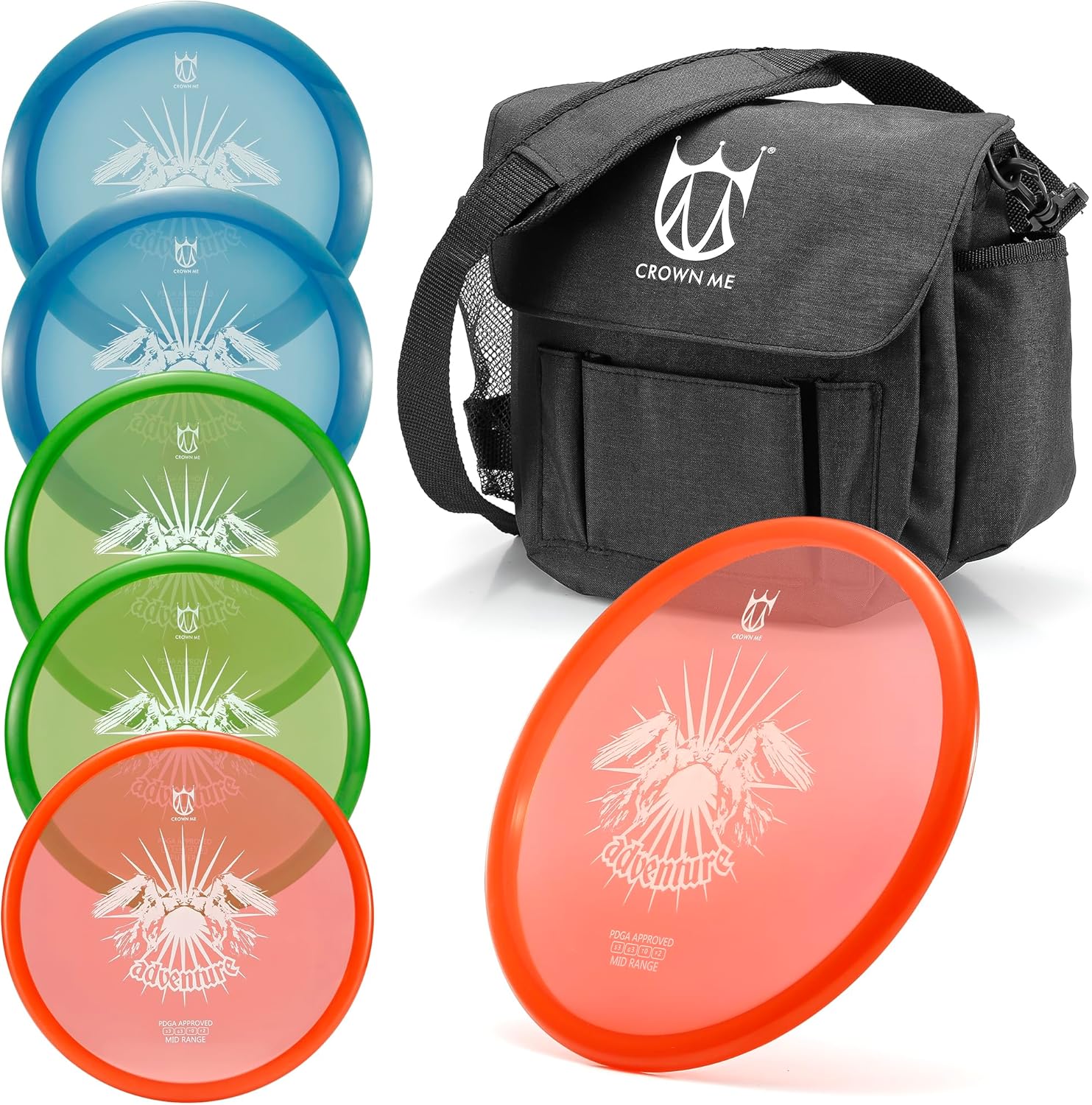 Ultimate Pro Disc Golf Set with Bag & 6 PDGA-Approved Discs