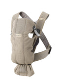 Baby Carrier Mini Gray Beige - Newborn 3D Mesh Carrier - Easy On/Off
