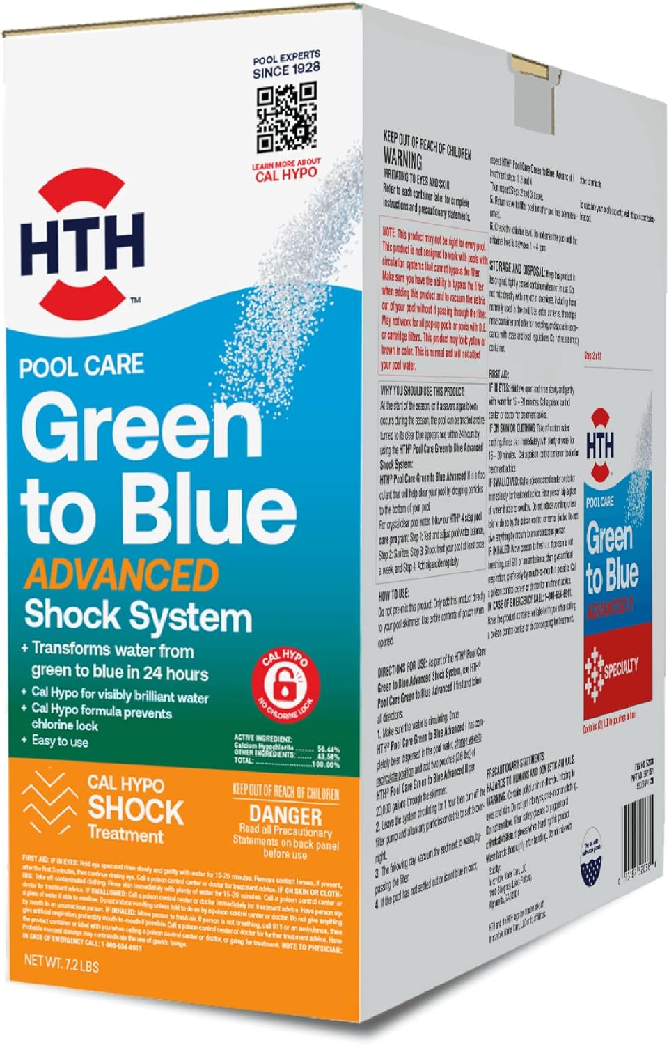HTH 52038 Swimming Pool Care Green to Blue, 2-Step Solution