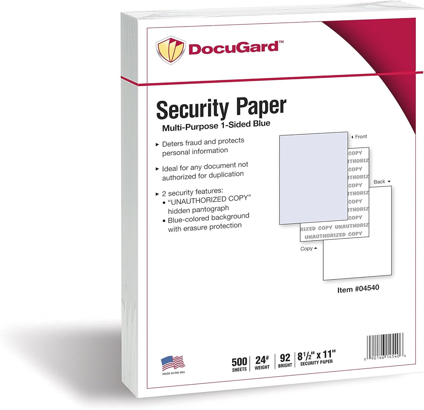 Blue Multi-Purpose Security Paper for Fraud Prevention 8.5ft x 11ft