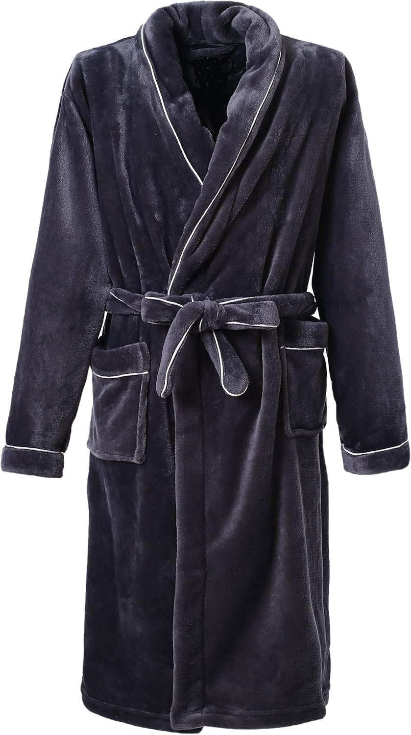 Richie House Women's Plush Soft Warm Fleece Bathrobe Robe RH1591