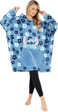 Disney Stitch Blanket Hoodie for Women - Warm Fleece Wearable Comfort