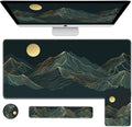 iCasso XXL Desk Mat Set - Large Gaming Mouse Pad with Wrist Support