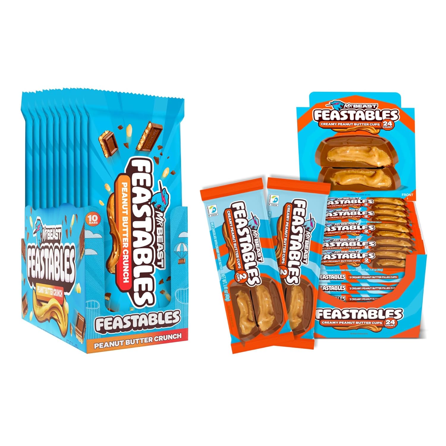 Feastables MrBeast Peanut Butter Lover Pack for Sweet Treats