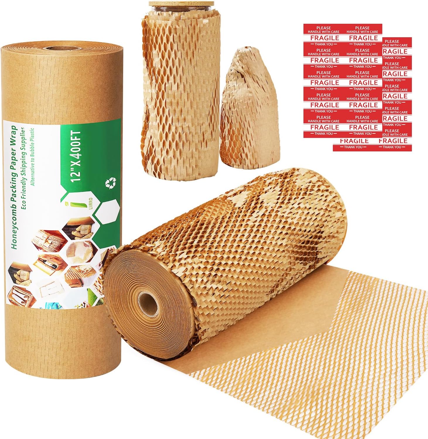 Honeycomb Packing Paper Wrap 12ftx400ft for Sustainable Shipping