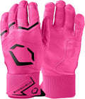 EvoShield Carbyne Adult Batting Gloves with Strap - Hot Pink Large