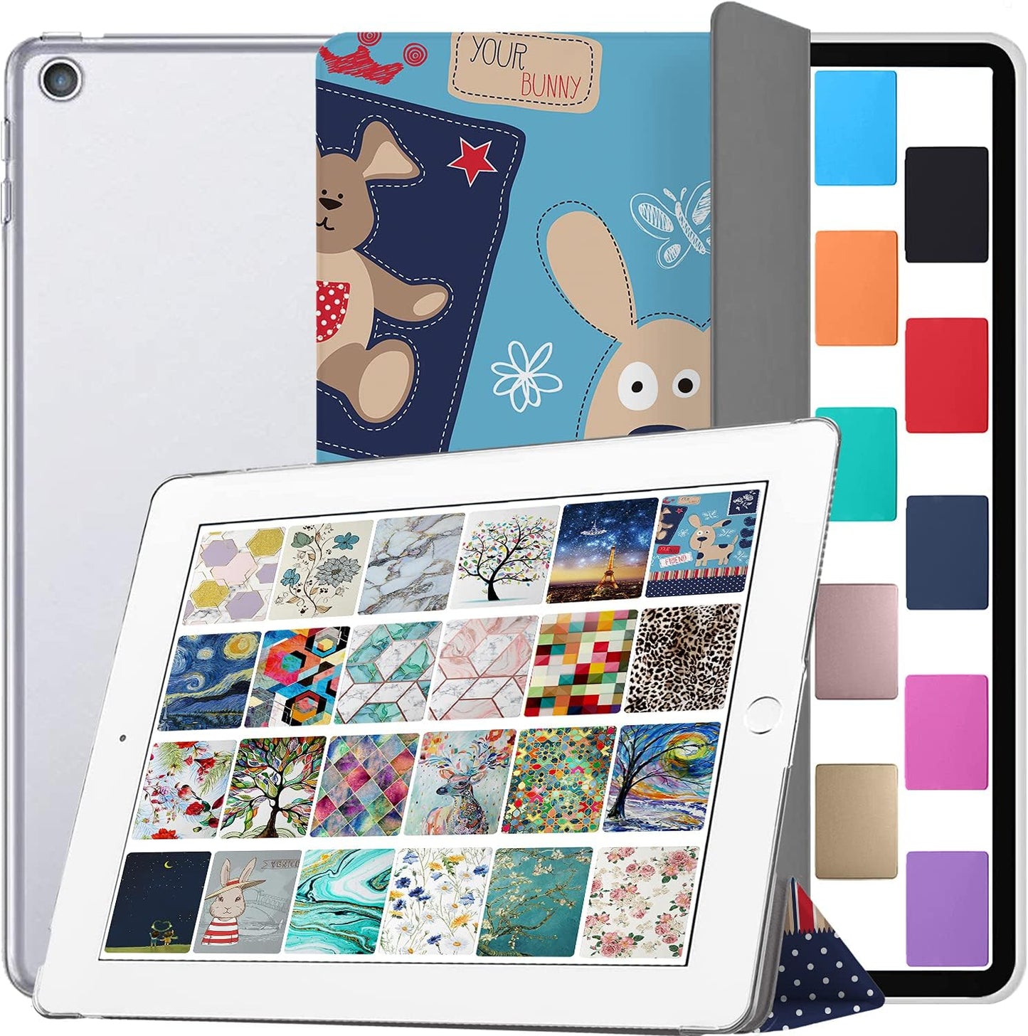 DuraSafe iPad 9.7 Inch Case with Puppy Friend Design for 5th 6th Gen