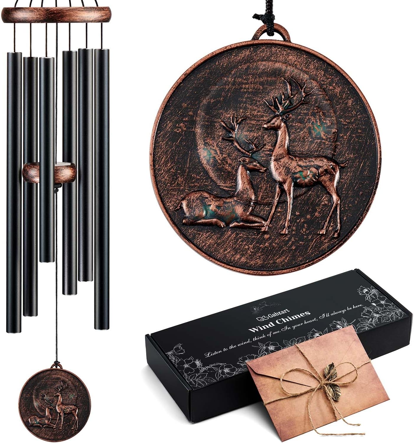 Deer Deep Tone Vintage Wind Chimes for Outdoor Spaces