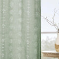 Mint Green Curtains for Girls Bedroom Sheer Linen Light Filtering - 63