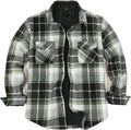 ZENTHACE Men's Sherpa Lined Fleece Plaid Flannel Shirt (Style 3XH3)