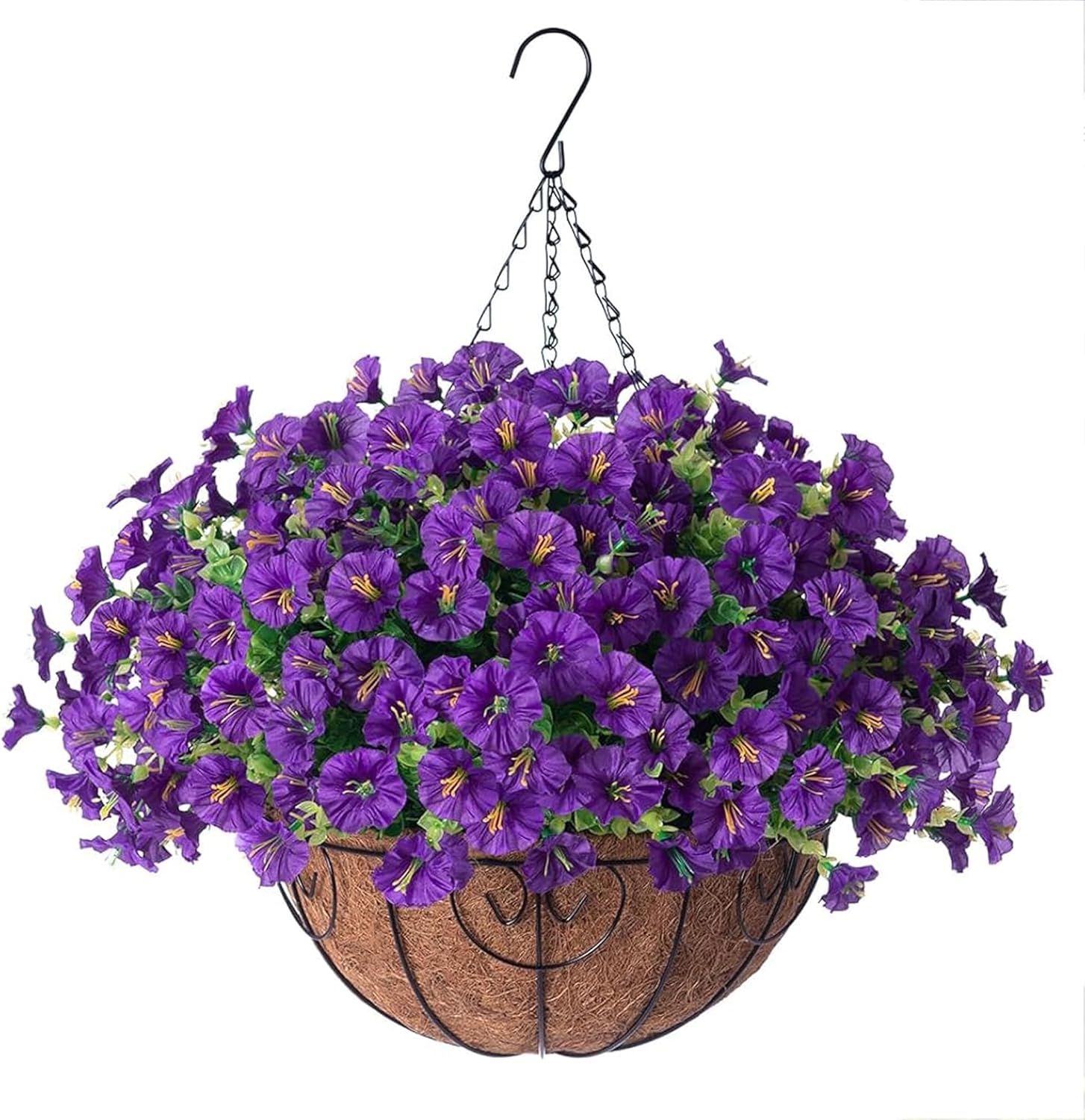 Artificial Hanging Morning Glory Flowers Basket by Ivydale