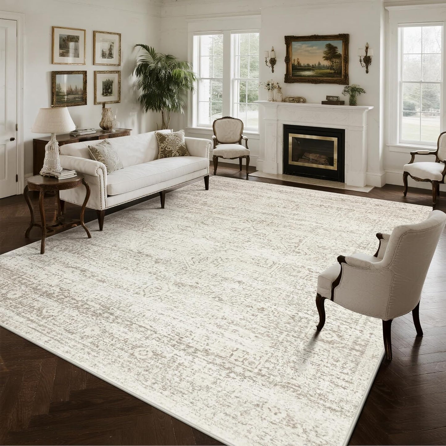 Washable Rugs 10x14 Area Rugs for Living Room and Bedroom