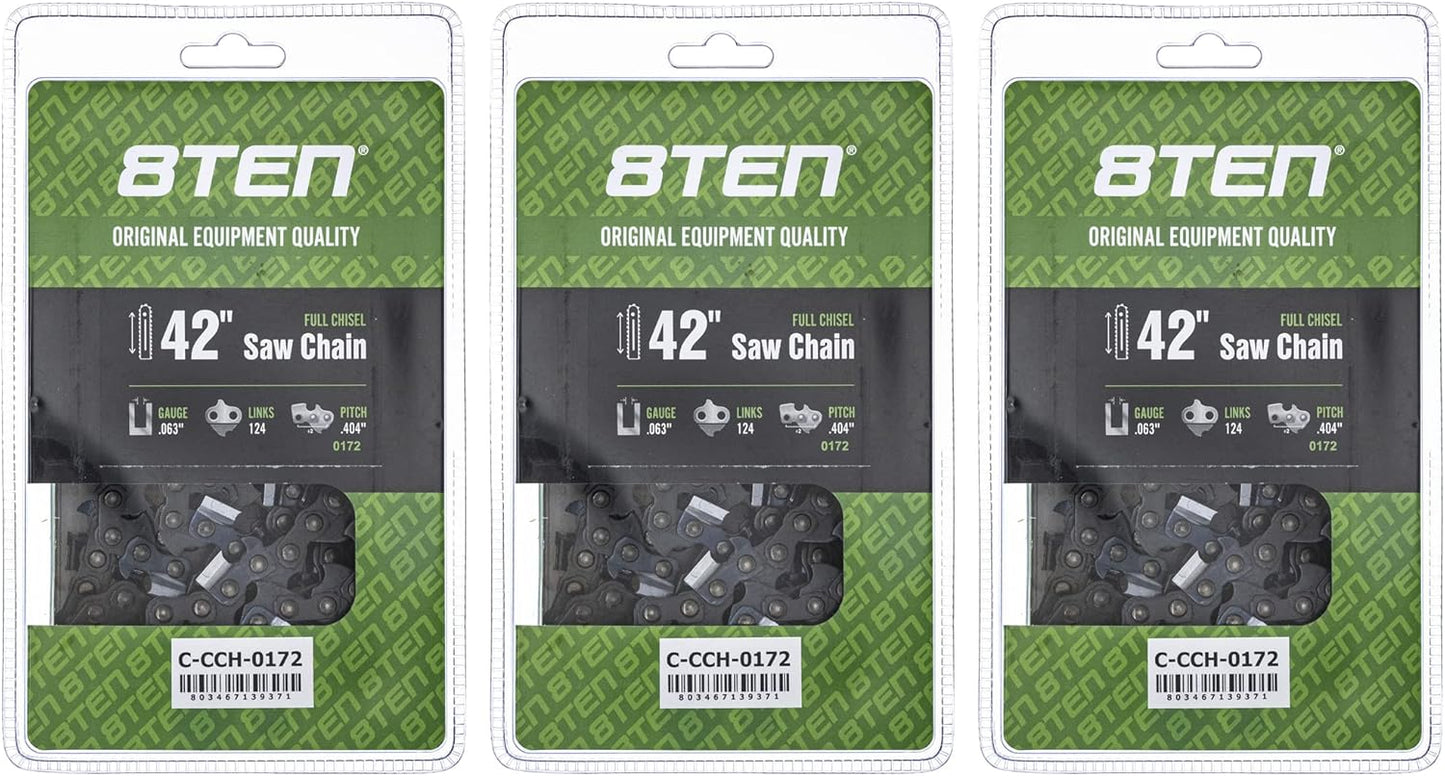 8TEN Chisel Chainsaw Chain 42 Inch for Husqvarna 3120XP