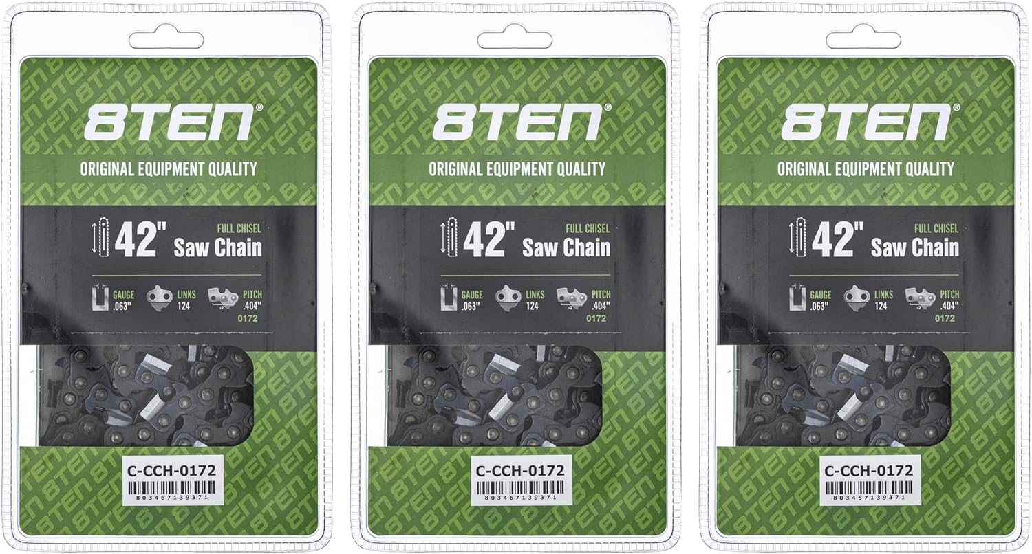 8TEN Chisel Chainsaw Chain 42 Inch for Husqvarna 3120XP