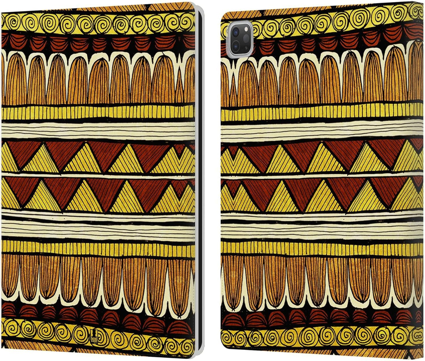 Stylish African Print Leather Wallet Case for iPad Pro 12.9