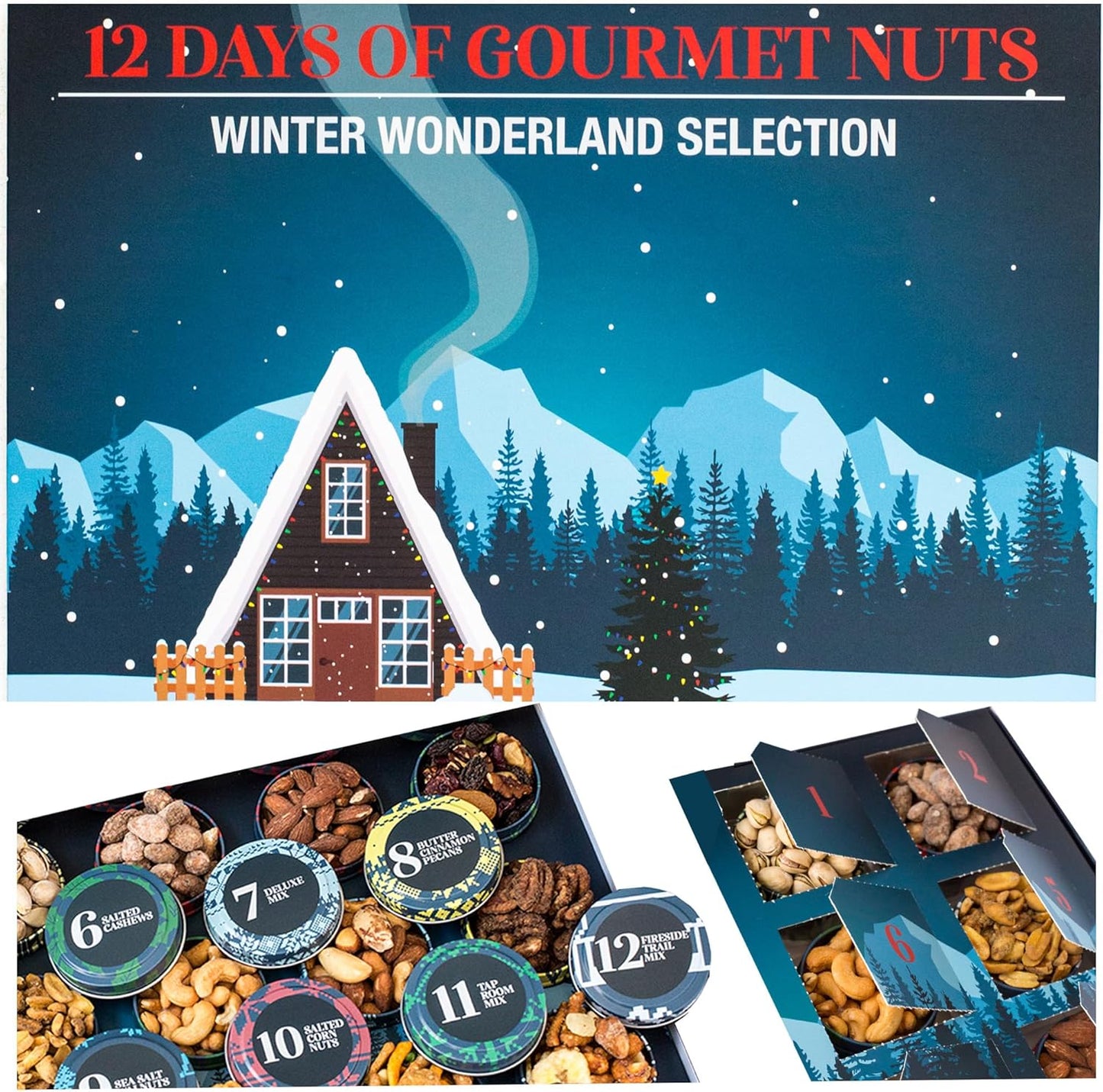 Advent Calendar 2025 for Adults and Kids with Gourmet Treats
