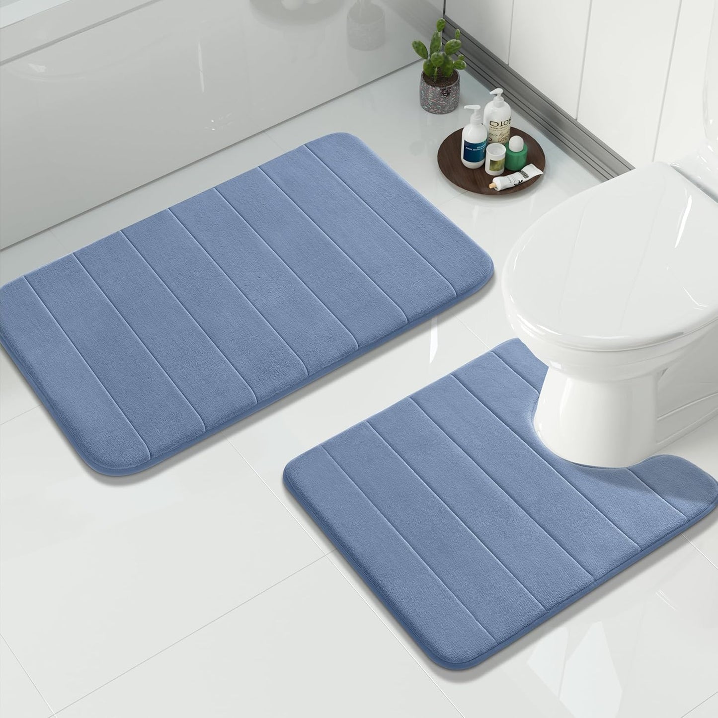 Yimobra Memory Foam Bath Mat Set - Super Soft & Absorbent
