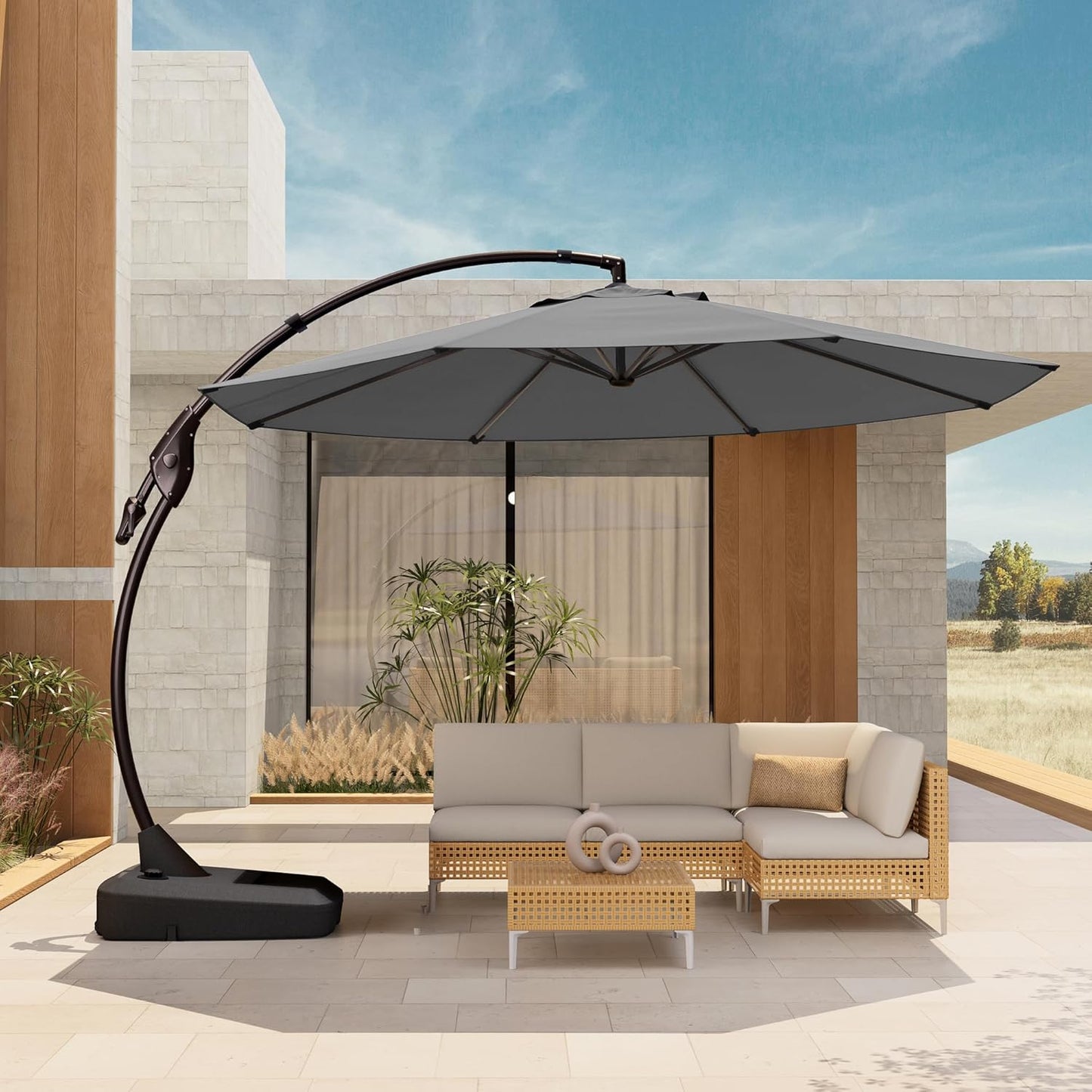 Grand Patio 12 FT Patio Cantilever Umbrella for Outdoor Shade